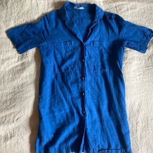 Everlane French Blue workwear linen dress